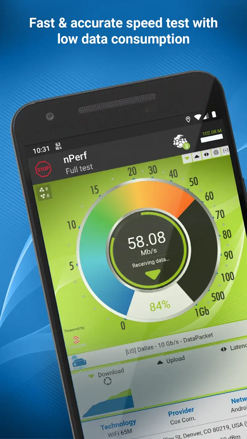 Speed test 4G 5G WiFi & maps (nPerf) screenshot 1
