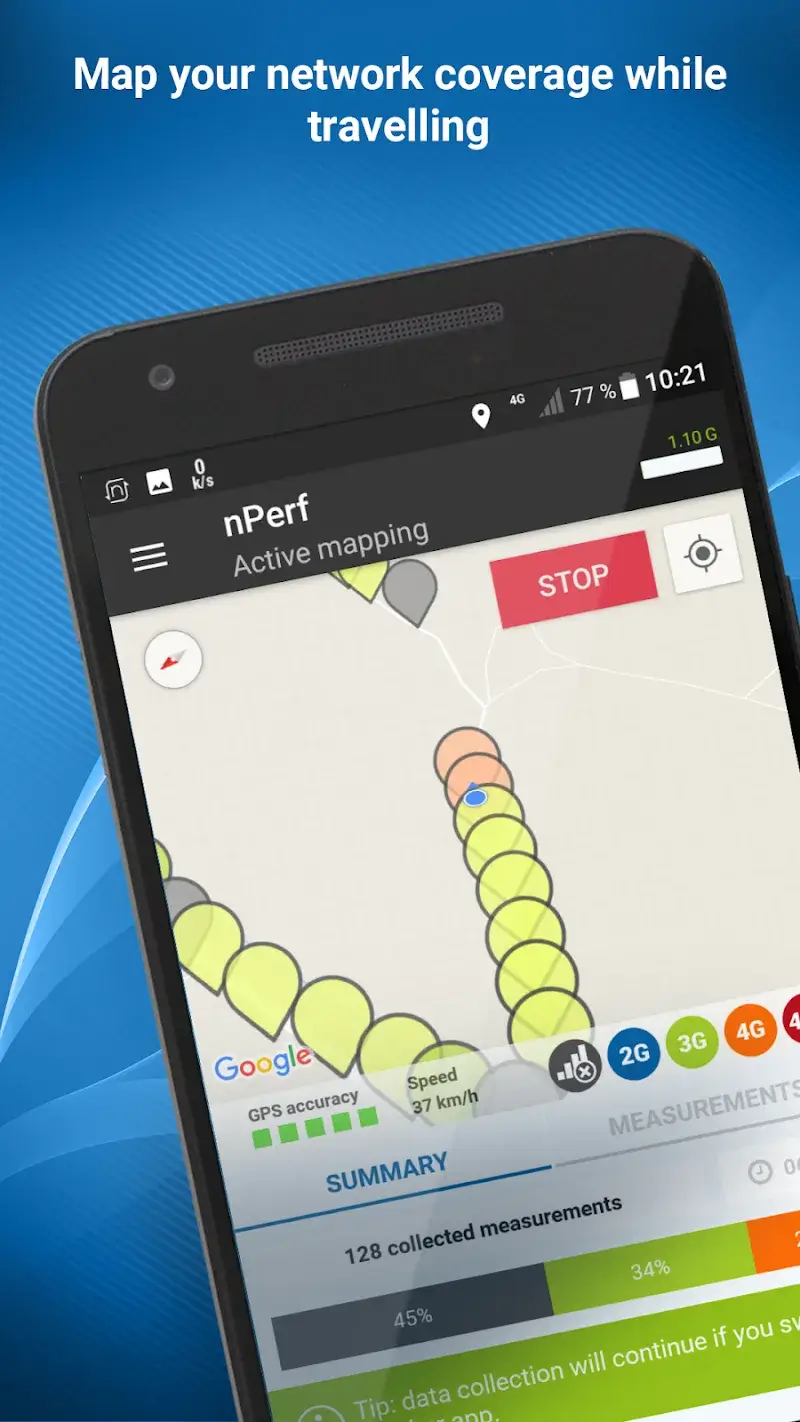 Speed test 4G 5G WiFi & maps (nPerf) screenshot 1