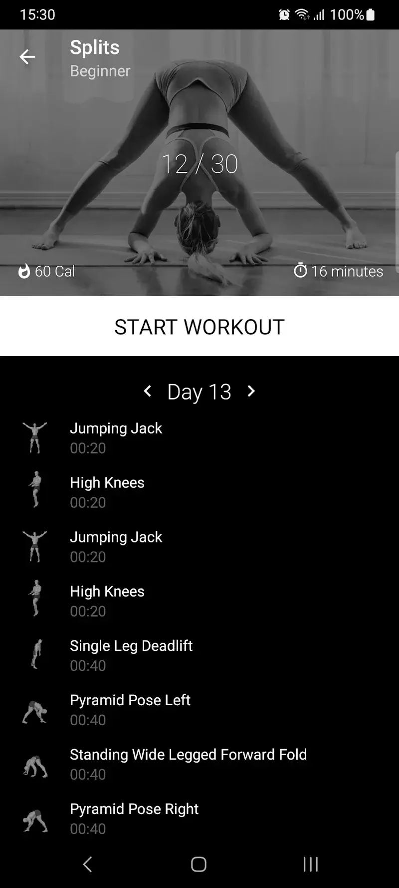 Splits. Stretching in 30 days screenshot 1