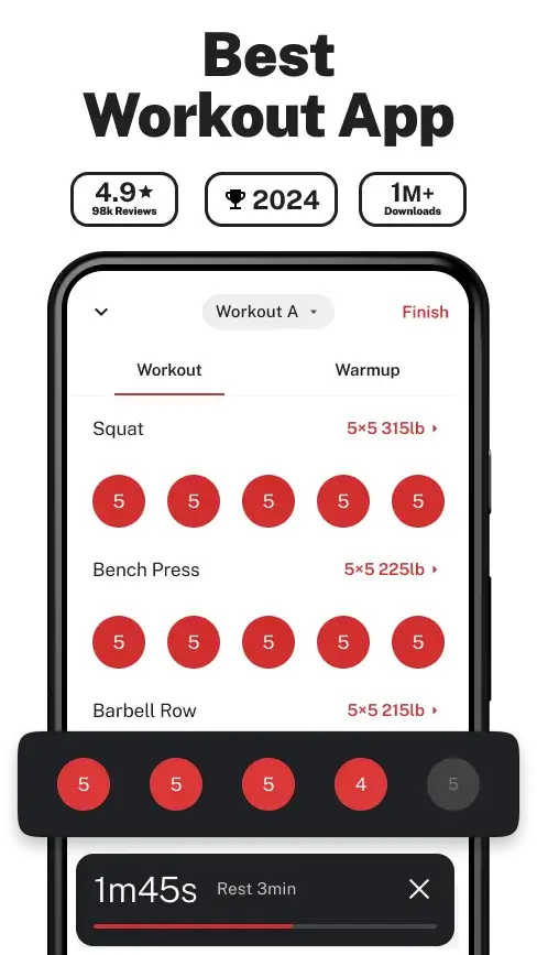 StrongLifts screenshot 1