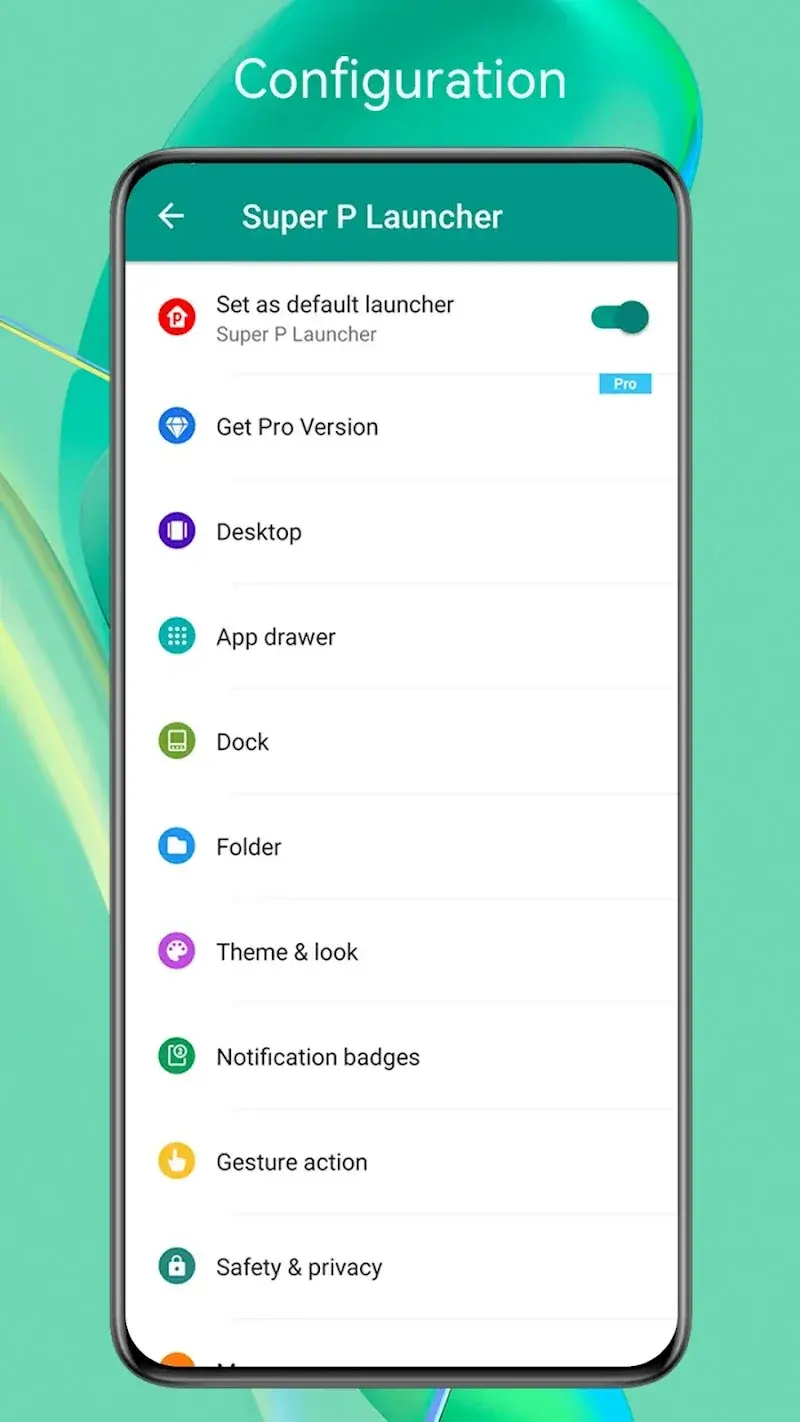 Super P Launcher screenshot 1