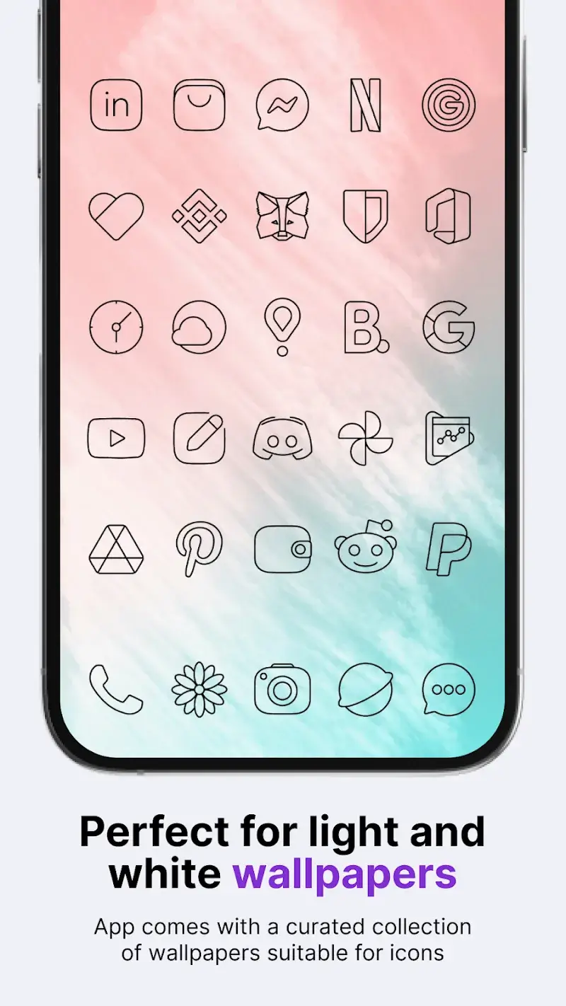 Vera Outline Black: Icon Pack screenshot 1
