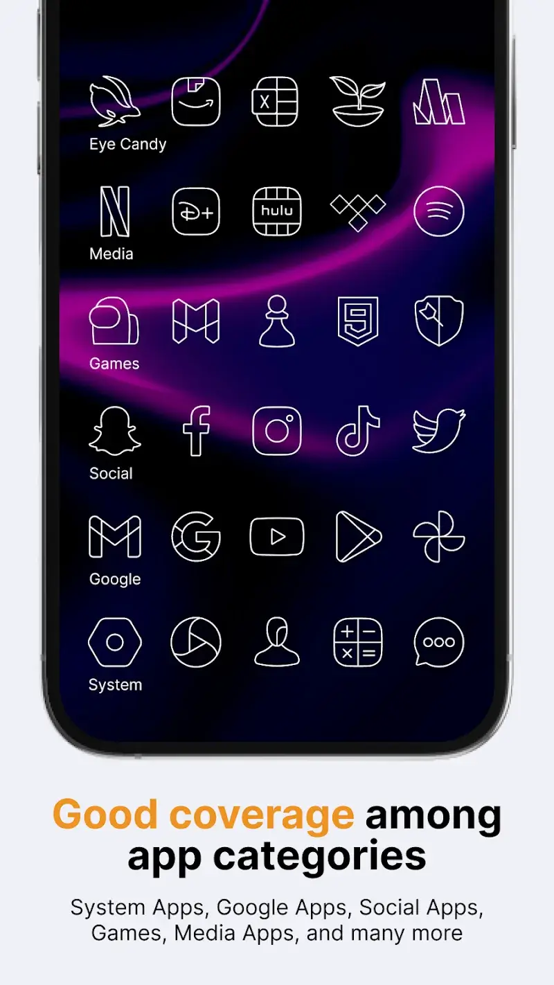 Vera Outline White Icon Pack screenshot 1