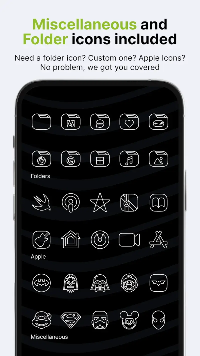 Vera Outline White Icon Pack screenshot 1