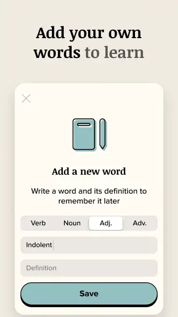 Vocabulary screenshot 1