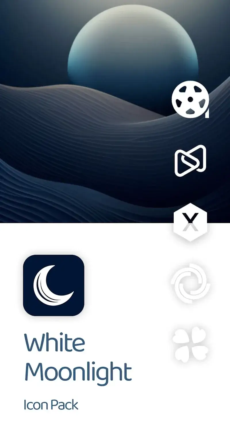 White Moonlight - Icon Pack screenshot 1