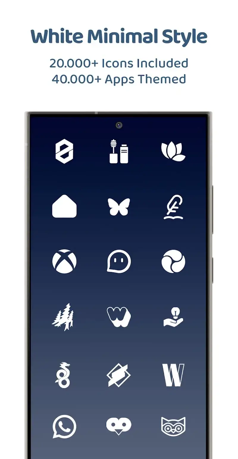 White Moonlight - Icon Pack screenshot 1