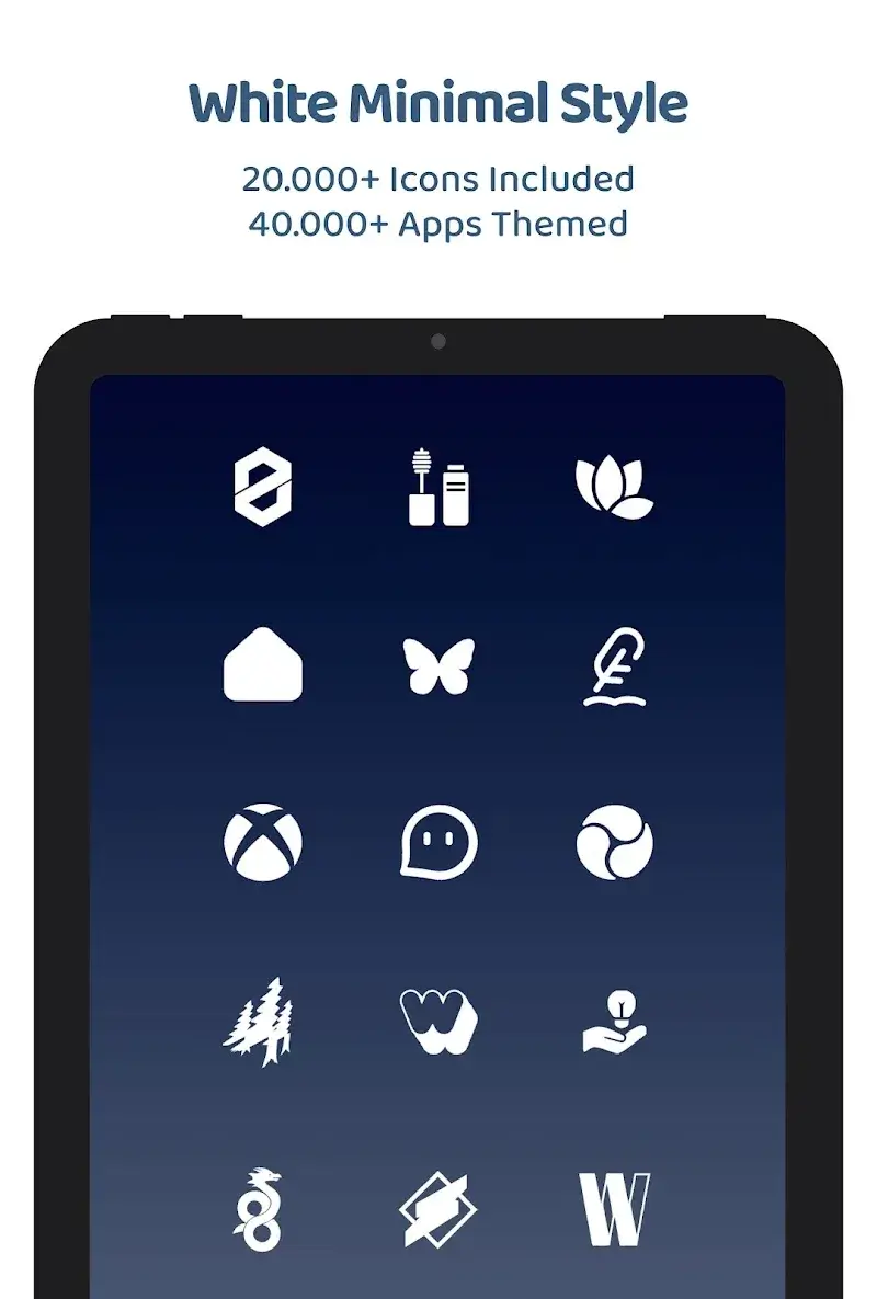 White Moonlight - Icon Pack screenshot 1
