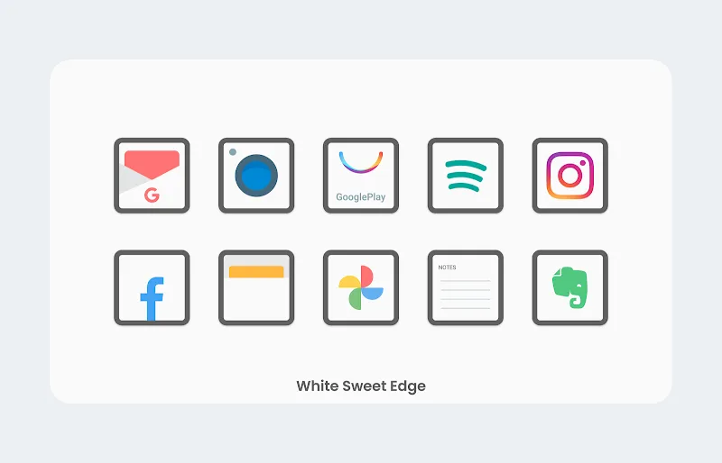 White Sweet Edge - Icon Pack screenshot 1