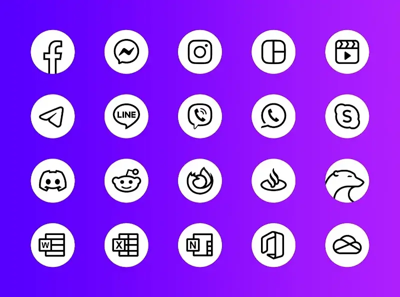 Whiux - Icon Pack (Round) screenshot 1