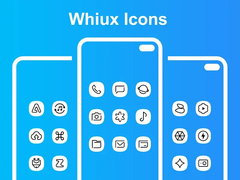 Whiux White - Icon Pack screenshot 1