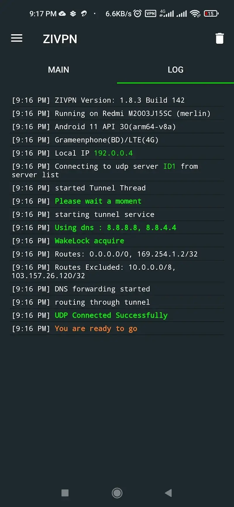 ZIVPN Tunnel screenshot 1