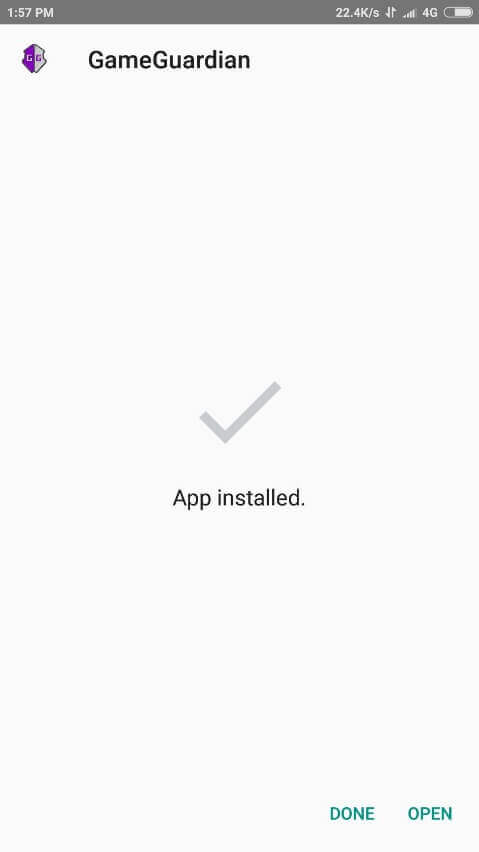 GameGuardian APK installed