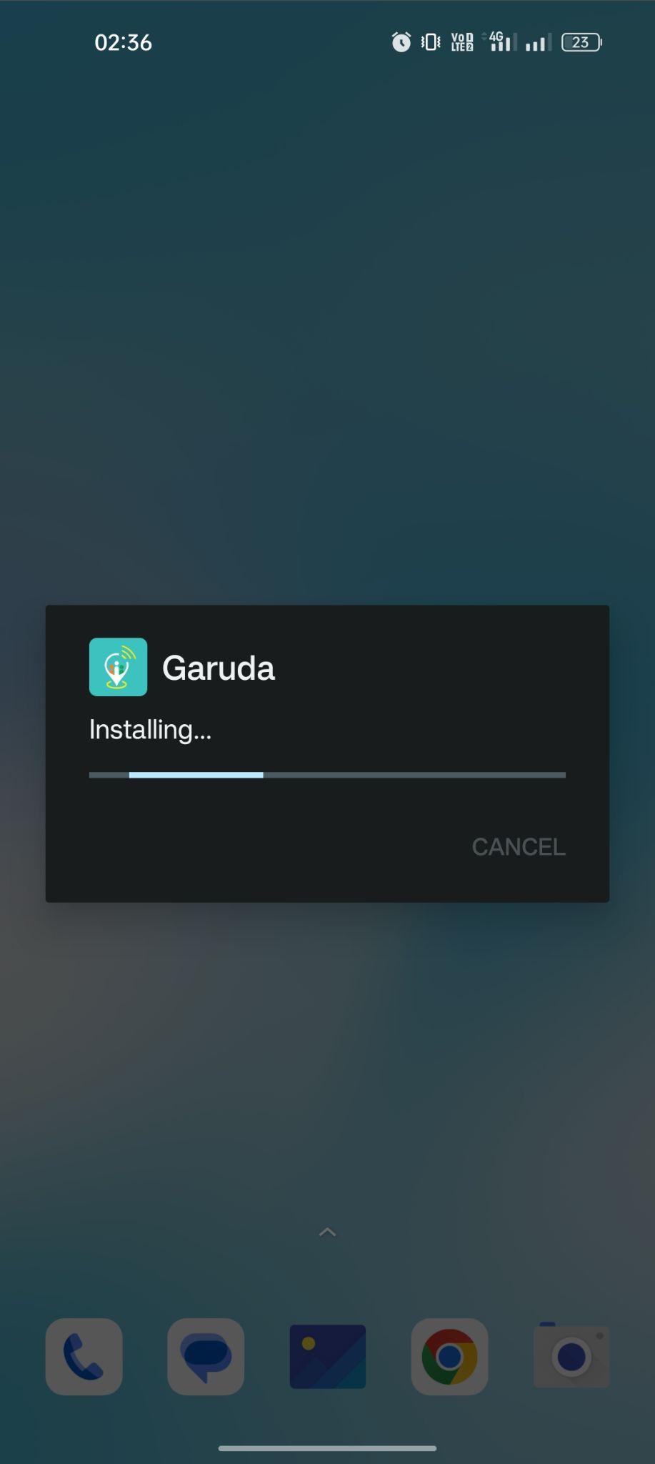 Garuda apk installing
