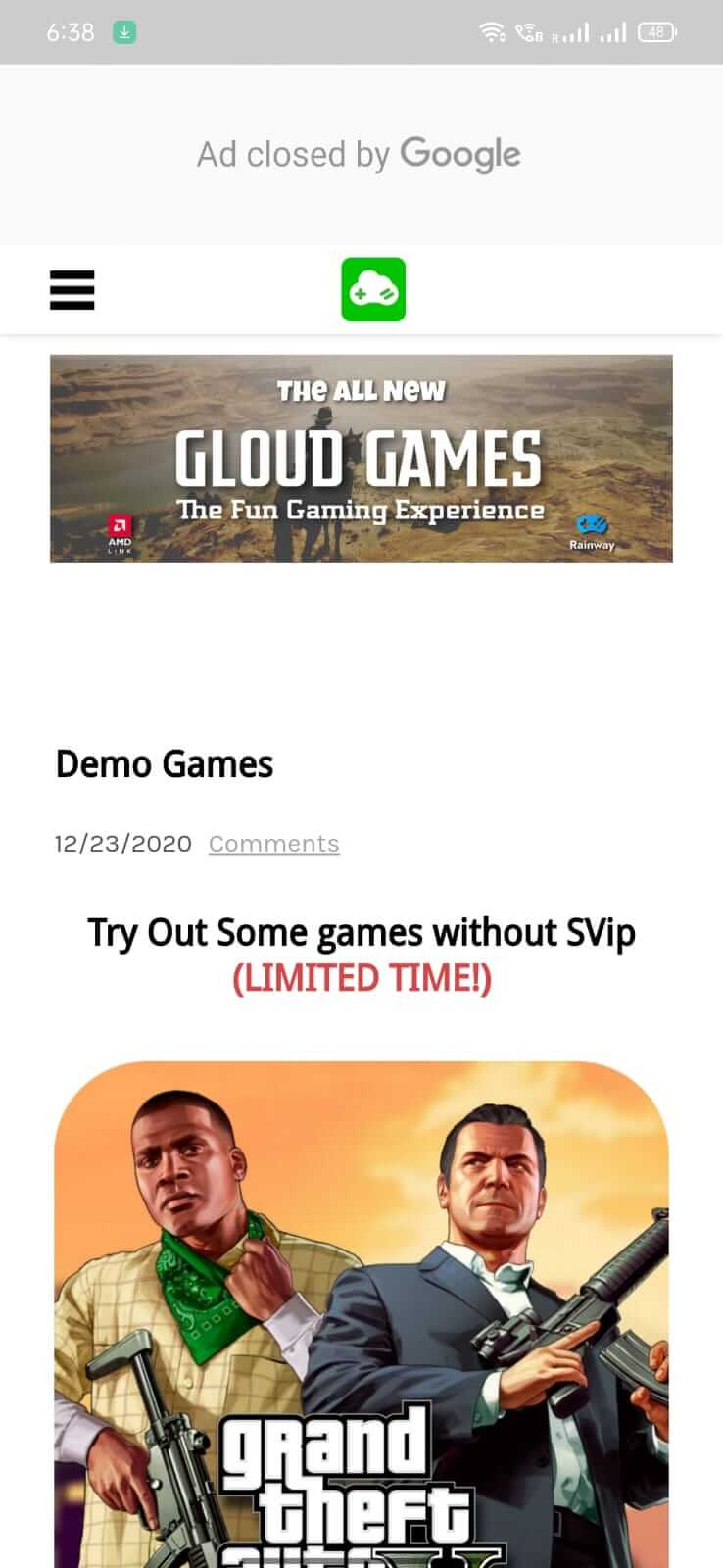 Gloud Games screenshot 1