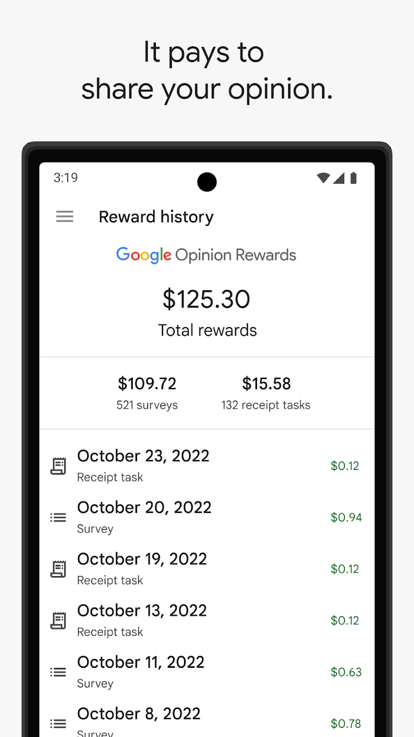 Google Opinion Rewards screenshot 1