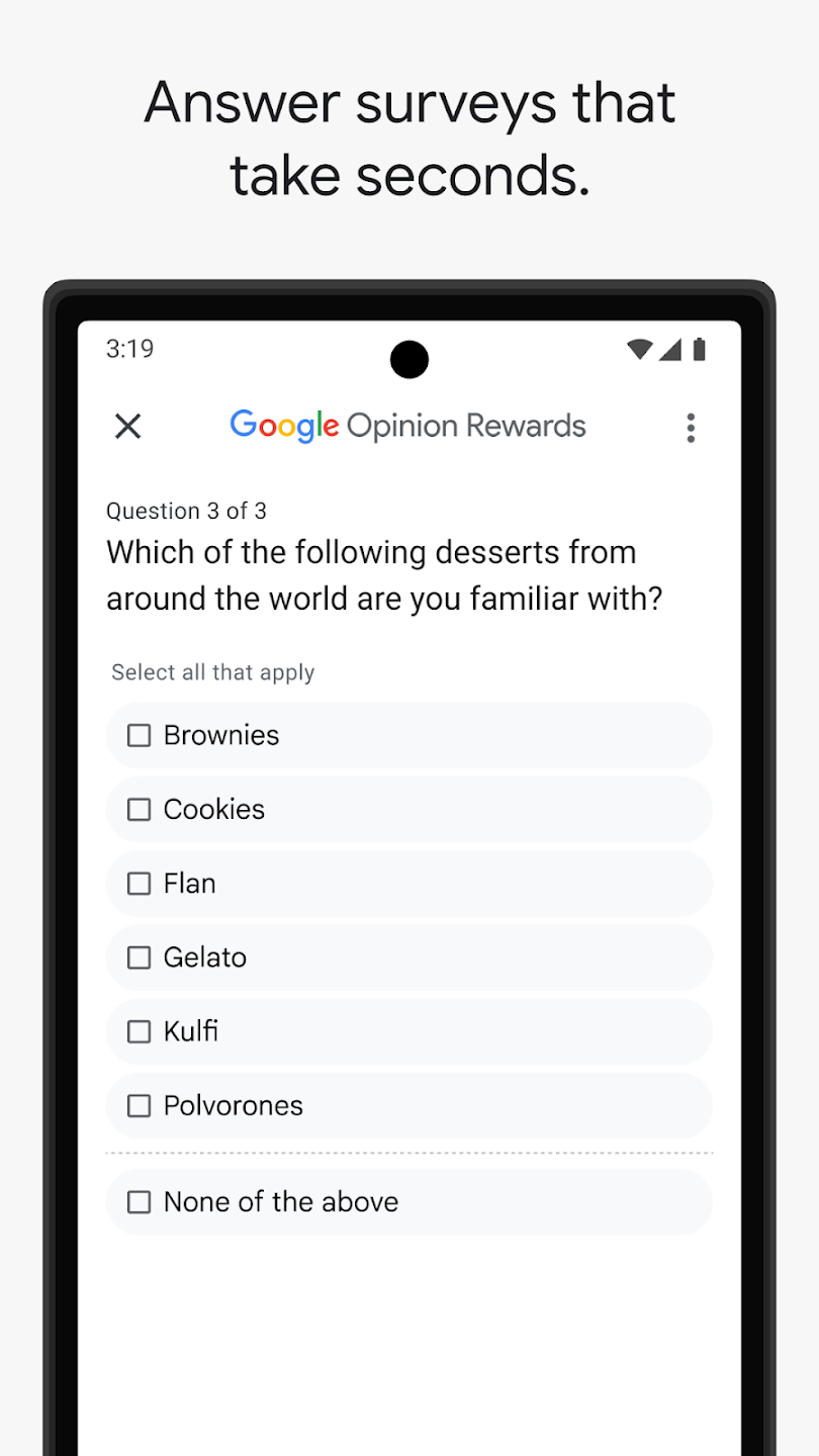 Google Opinion Rewards screenshot 1