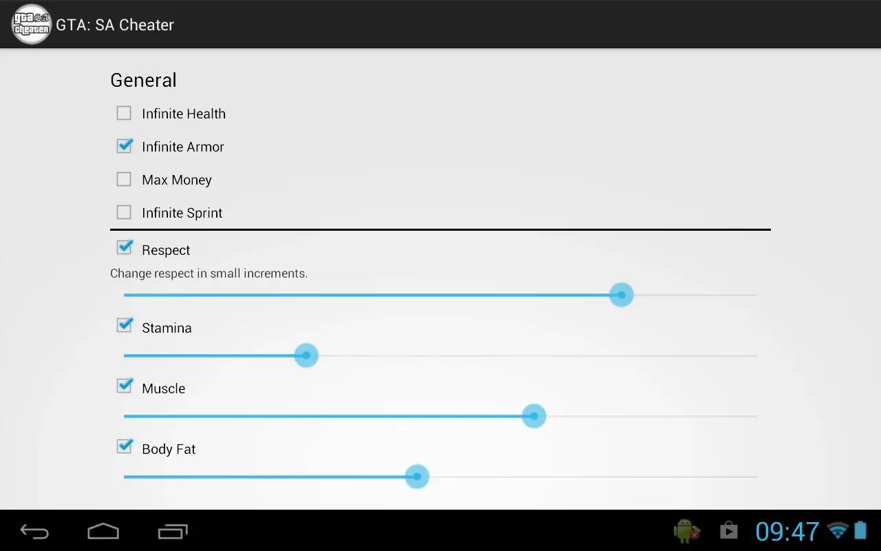 GTA San Andreas Cheater screenshot 1