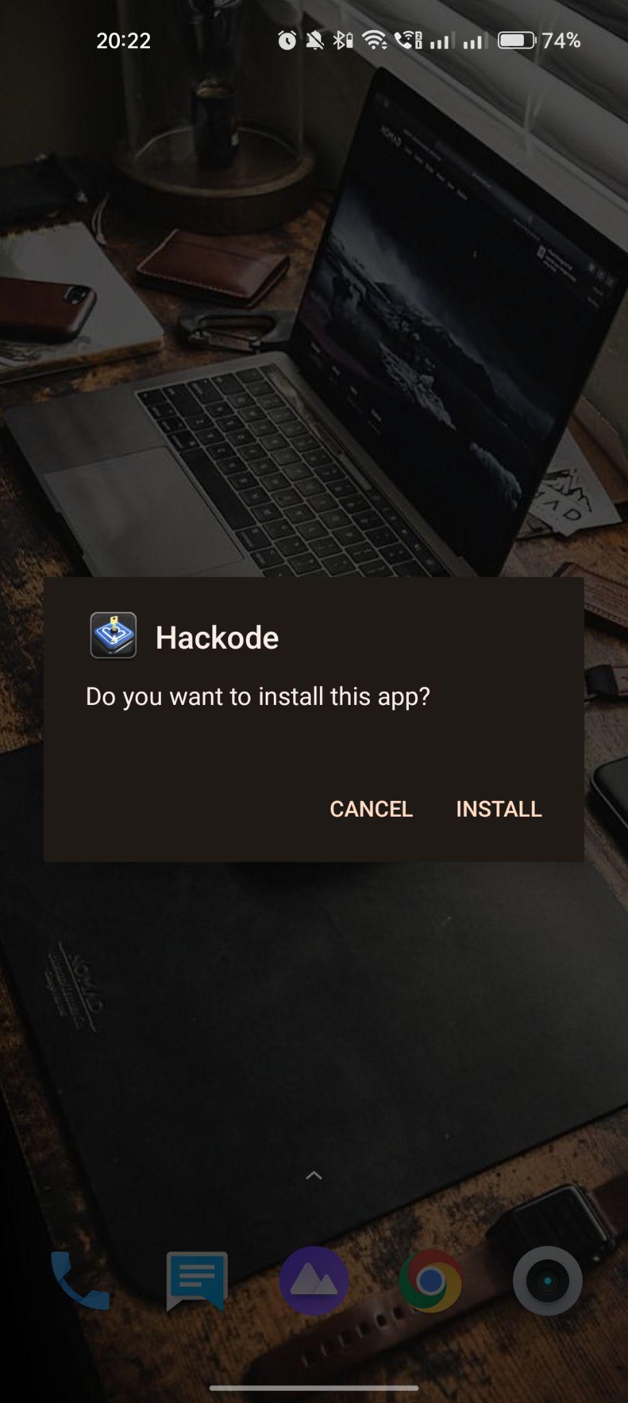 click on install