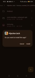 Hijacker Jack apk installed
