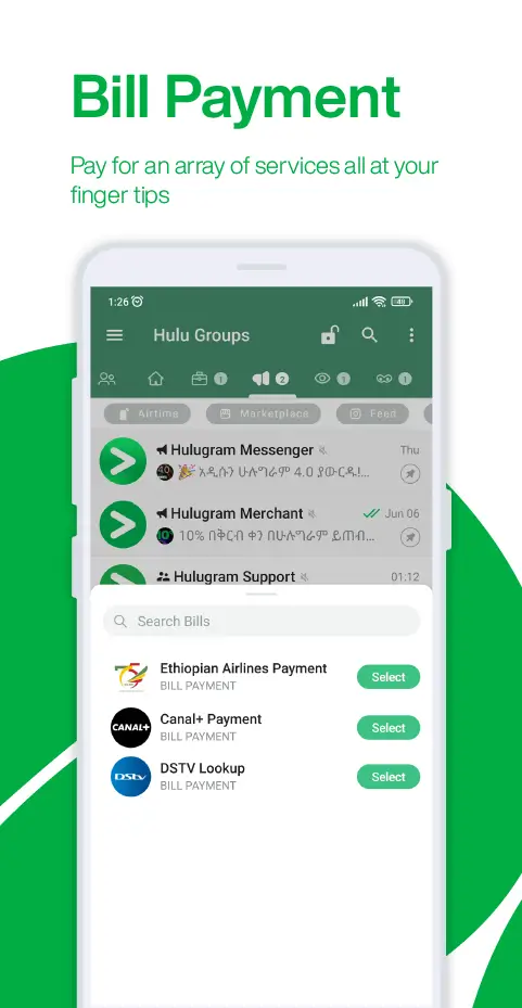 Hulugram Messenger screenshot 1