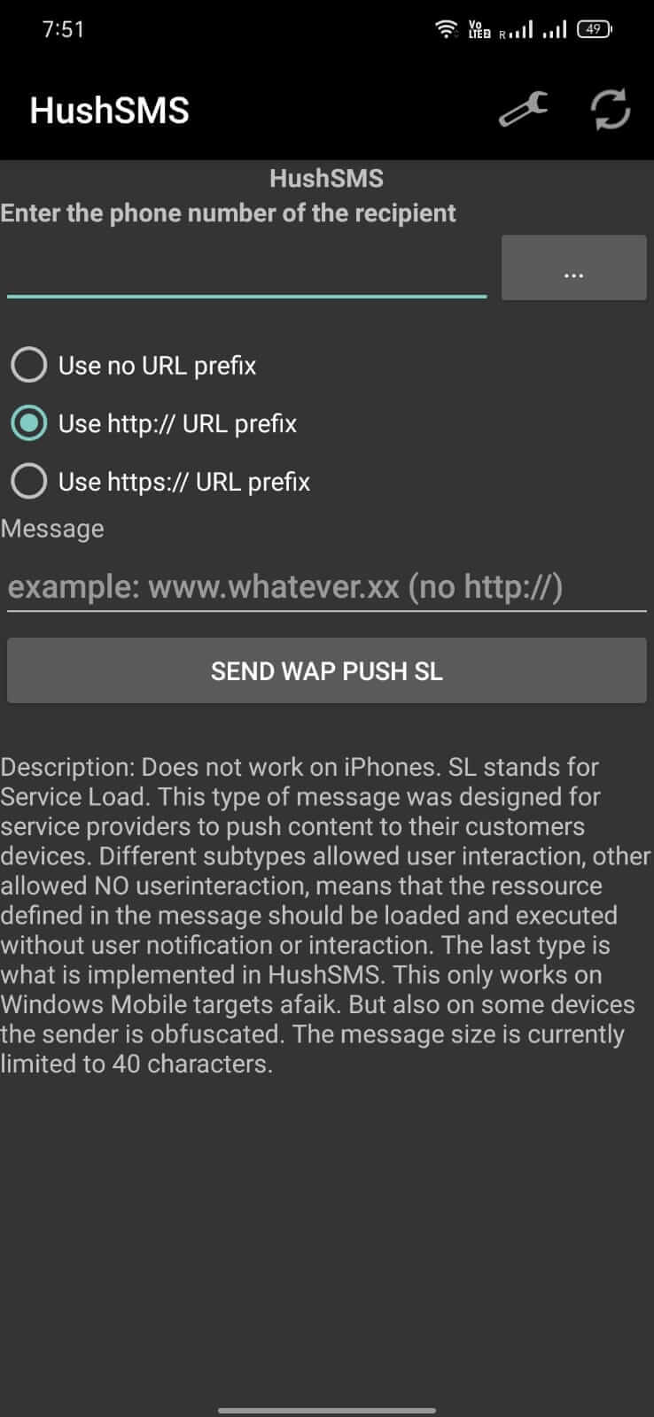 HushSMS screenshot 1