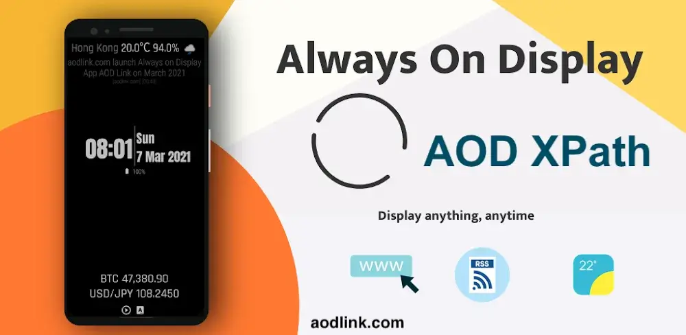 Always on Display XPath icon