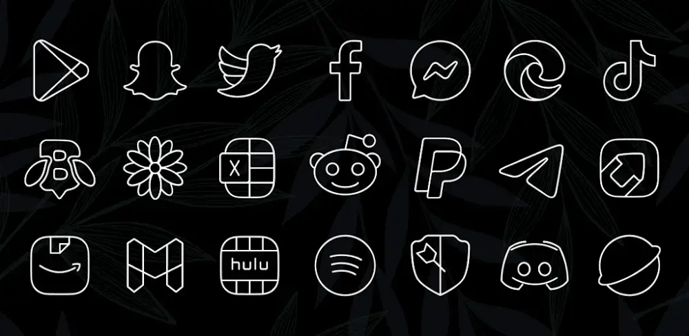 Vera Outline White Icon Pack icon
