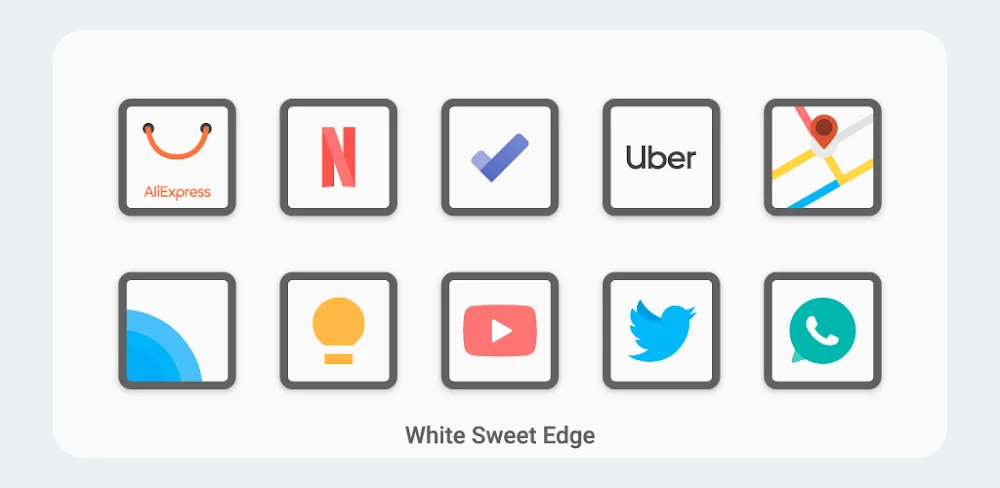 White Sweet Edge - Icon Pack icon