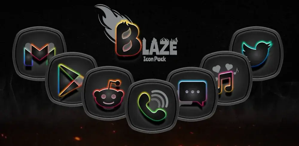 Blaze Dark Icon Pack icon