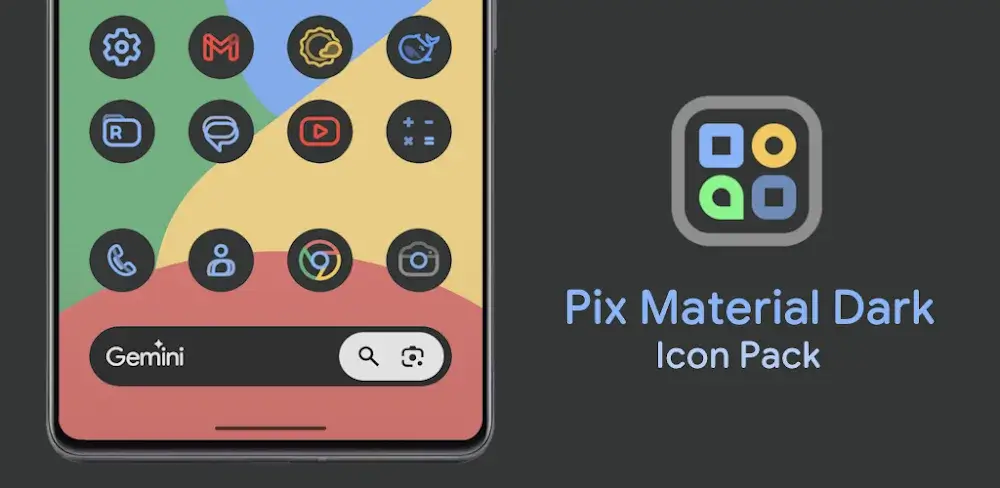 Pix Material Dark Icon Pack icon