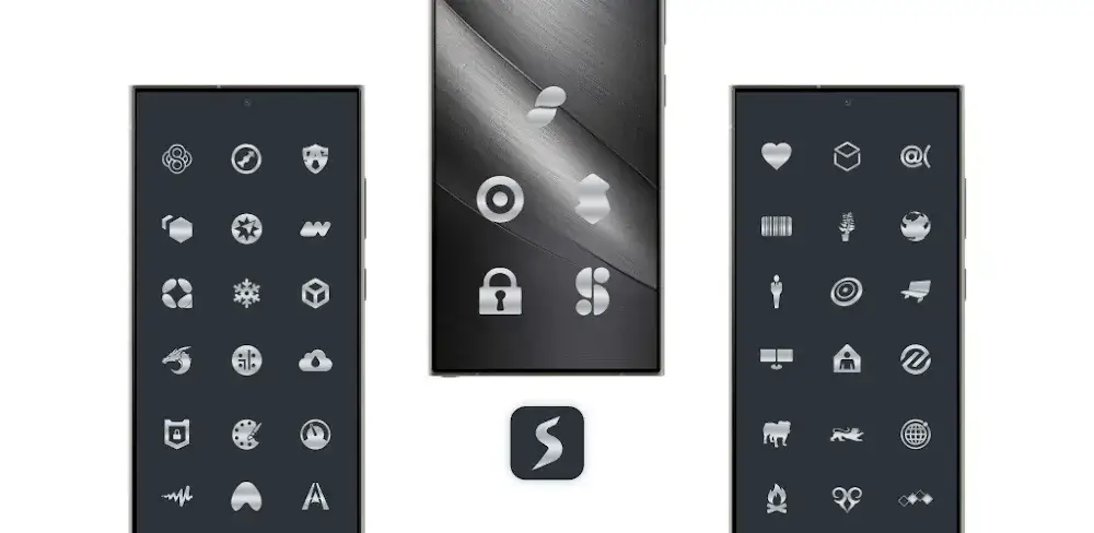Silver Steel Icon Pack icon
