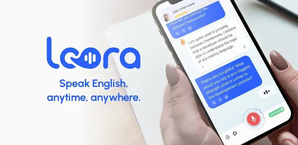 Speak English with Loora AI icon