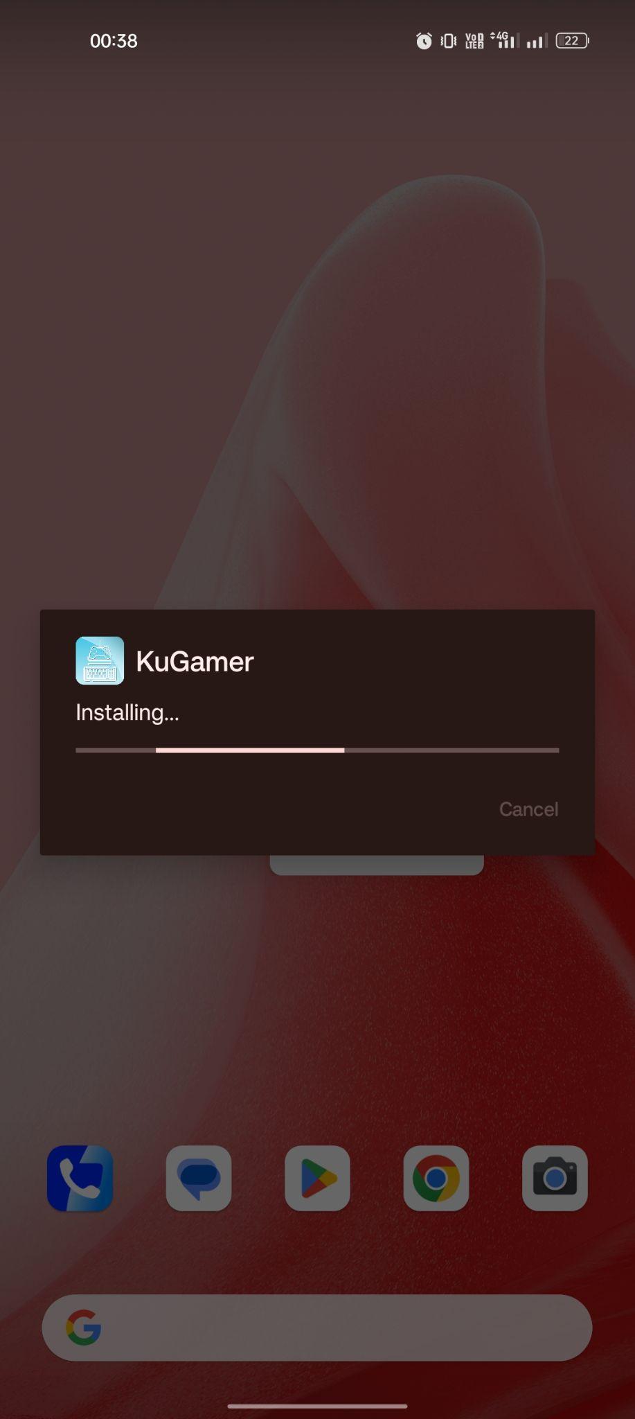 KuGamer apk installing