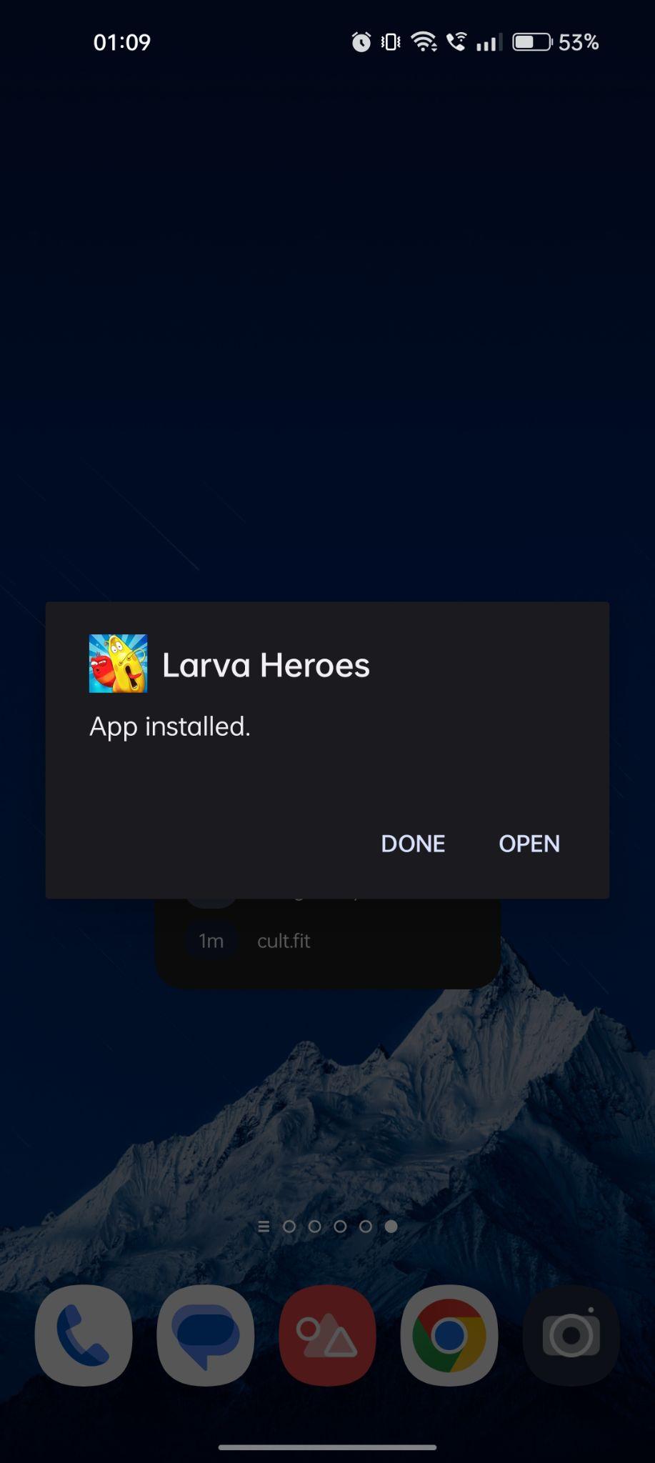 Larva Heroes: Lavengers apk installed
