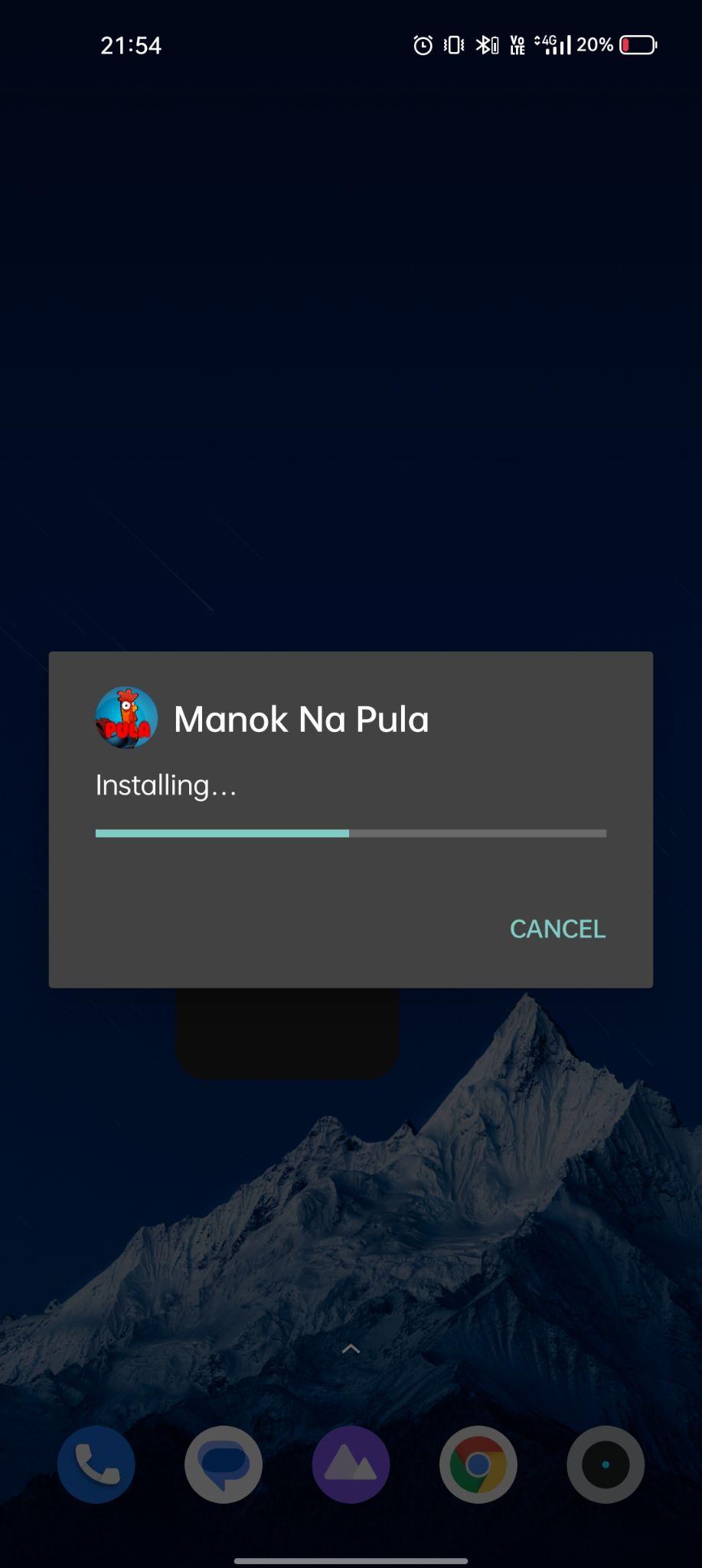 manok na pula mod apk installing