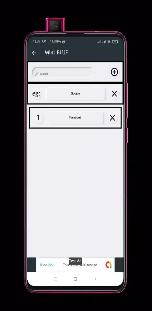 Mini Blue screenshot 1