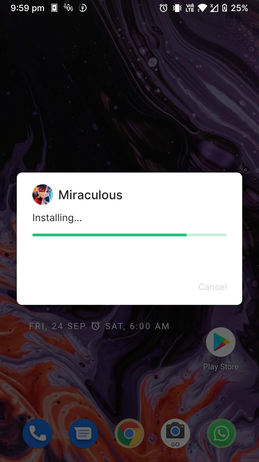 Miraculous Ladybug mod apk installing
