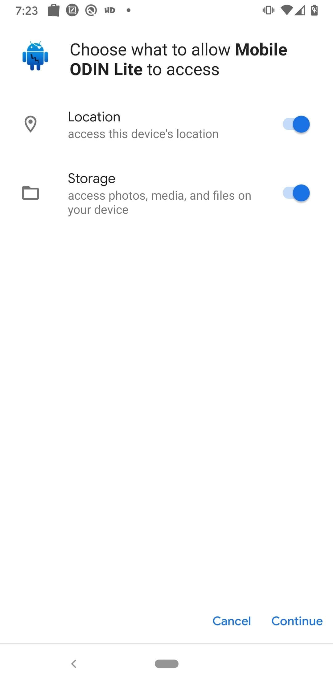 Mobile Odin screenshot 1