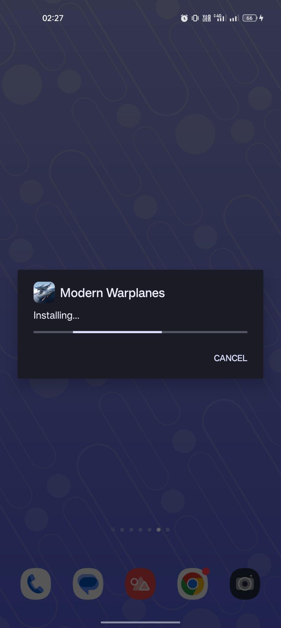 Modern Warplanes apk installing
