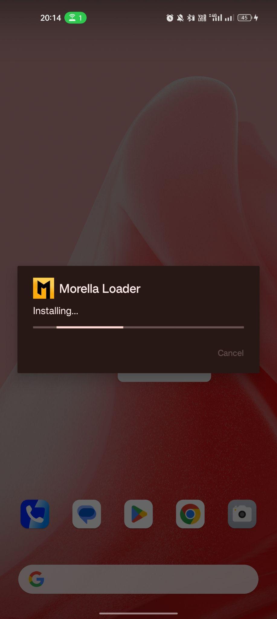 Morella apk installing