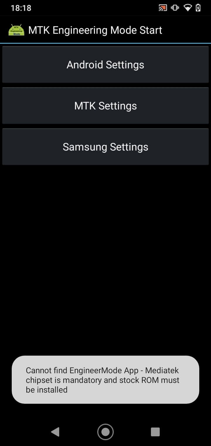 MTK Engineering Mode screenshot 1
