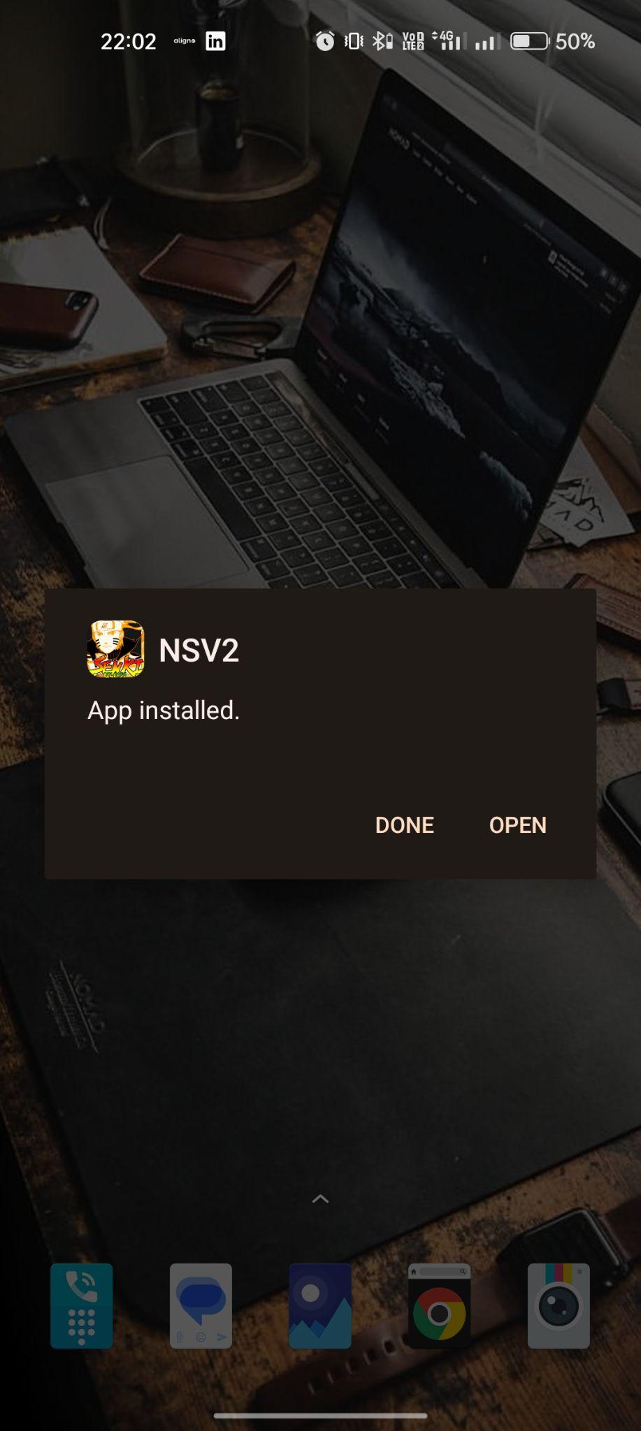 Naruto Senki apk installed