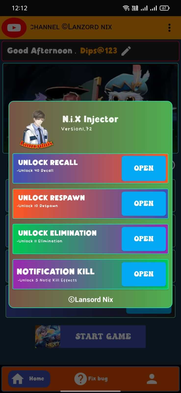 NiX Injector screenshot 1