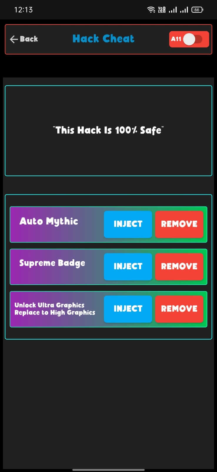 NiX Injector screenshot 1