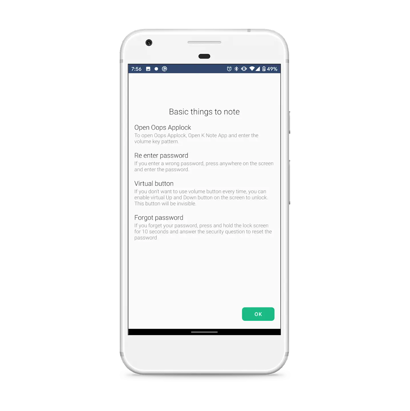 Oops AppLock screenshot 1