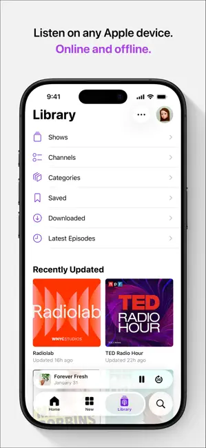 ‎Apple Podcasts App screenshot 1