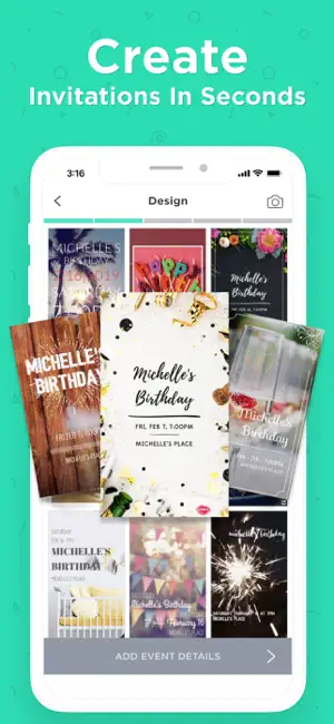 ‎Hobnob Invitation Maker App screenshot 1