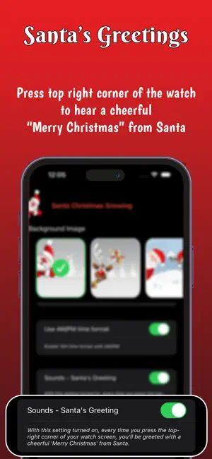 ‎Santa Christmas Snowing App screenshot 1