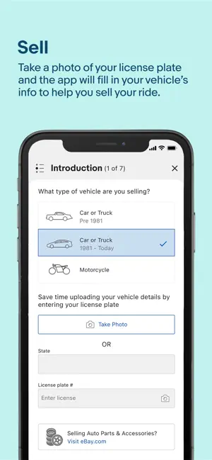 ‎eBay Motors: Parts, Cars, more App screenshot 1